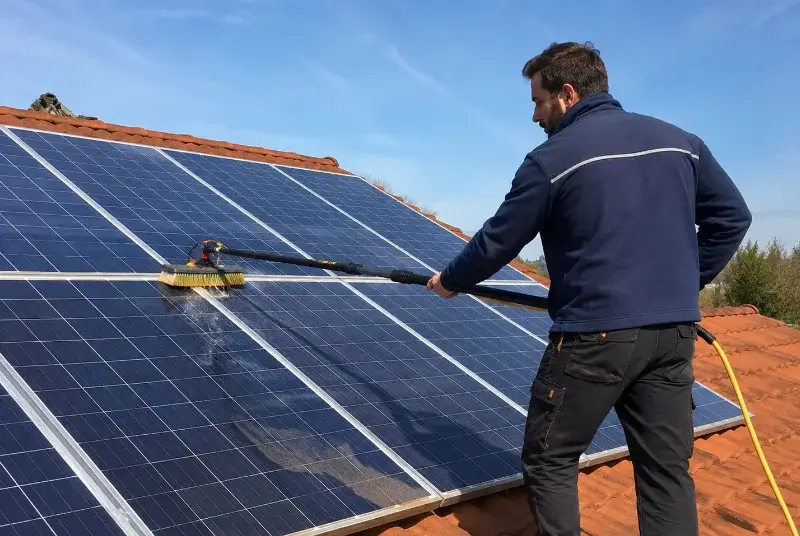 Nettoyage et entretien de panneaux solaires à Saint-Martin-d'Août